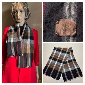 Vintage Forsyth of Canada 100% Pure Wool Plaid Scarf